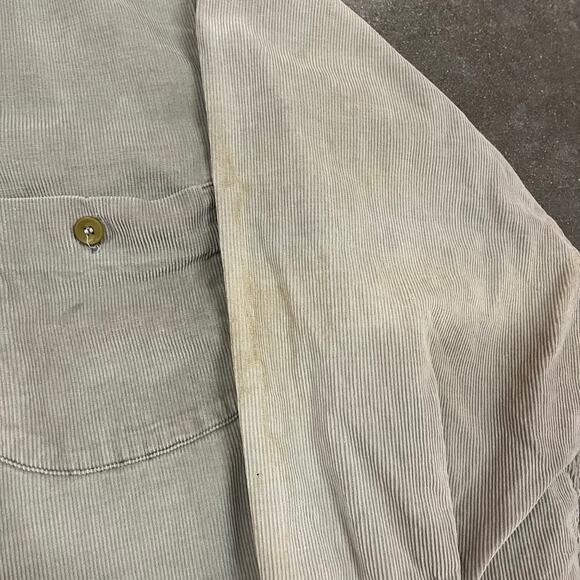 Vintage 50's Penney's Towncraft Loop Collar Corduroy Shirt Small - Picture 3 of 6